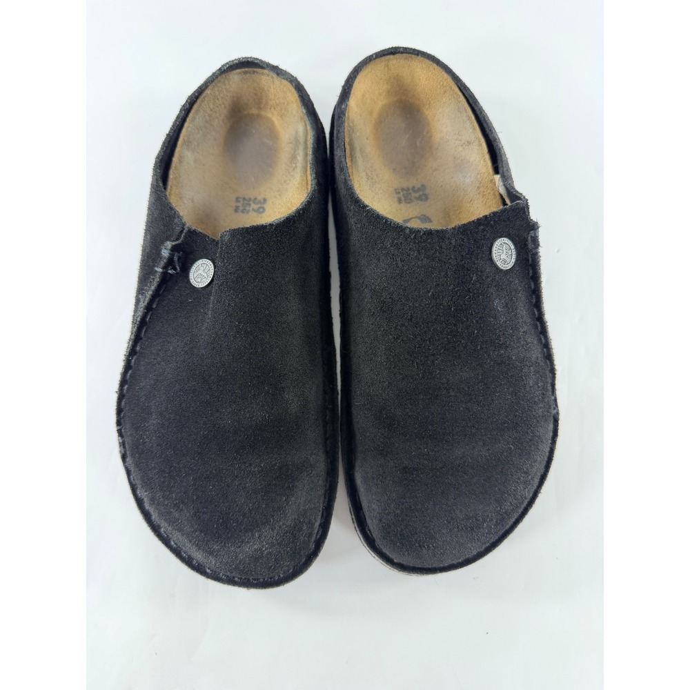 Birkenstock Buckley Black Suede Moccasin Clogs Mules Womens 39 L8 250 - Picture 6 of 7